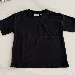 SOLD!! Zara Boys Classic Black Tee with Pocket (2-3 years)
